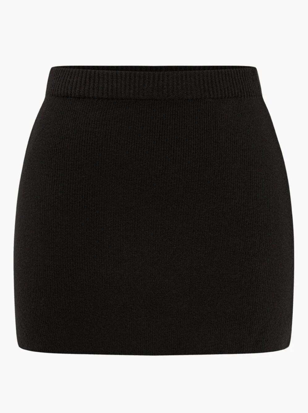 Micas Plus Size Solid Knit Mini Skirt- 2XL